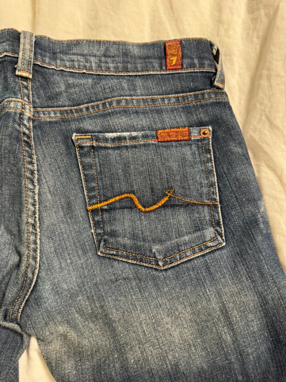 Vintage 7 For All Mankind Roxanne Low Rise Skinny Jeans Size 26